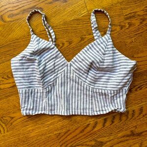 Striped cropped tank top